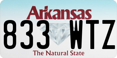 AR license plate 833WTZ