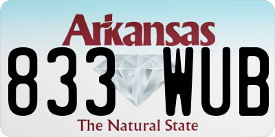 AR license plate 833WUB