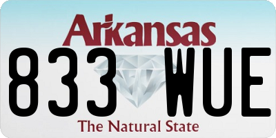 AR license plate 833WUE