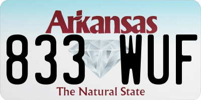 AR license plate 833WUF