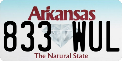 AR license plate 833WUL