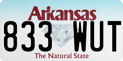 AR license plate 833WUT