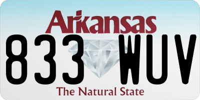 AR license plate 833WUV