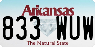 AR license plate 833WUW