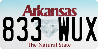 AR license plate 833WUX