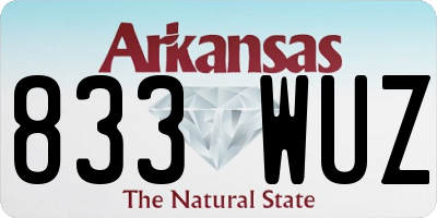 AR license plate 833WUZ