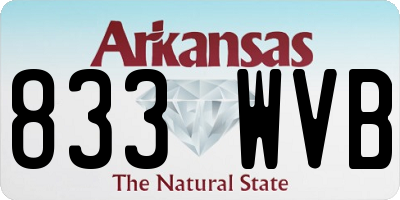 AR license plate 833WVB