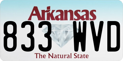 AR license plate 833WVD