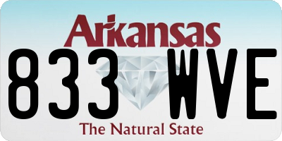 AR license plate 833WVE