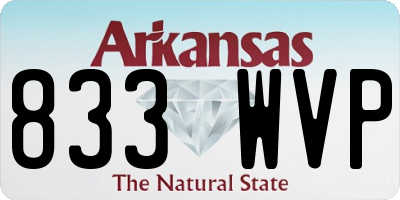 AR license plate 833WVP