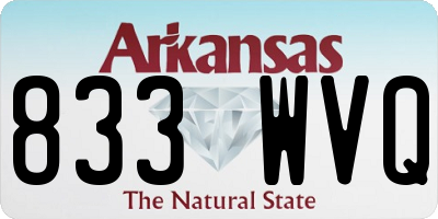 AR license plate 833WVQ
