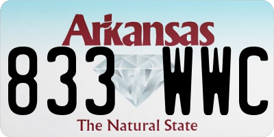 AR license plate 833WWC