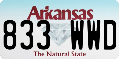 AR license plate 833WWD