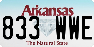 AR license plate 833WWE