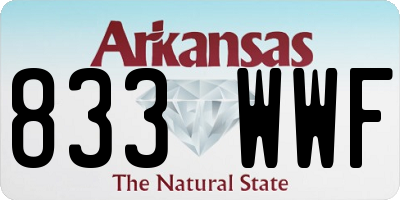 AR license plate 833WWF