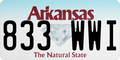 AR license plate 833WWI