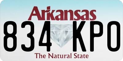 AR license plate 834KPO