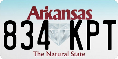 AR license plate 834KPT