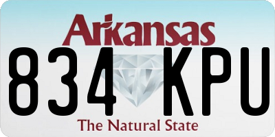 AR license plate 834KPU