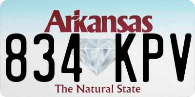 AR license plate 834KPV