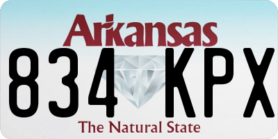 AR license plate 834KPX