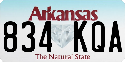 AR license plate 834KQA