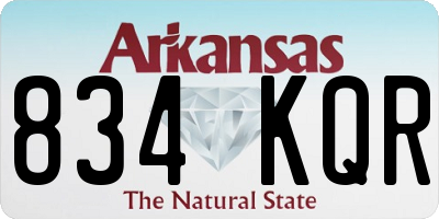 AR license plate 834KQR