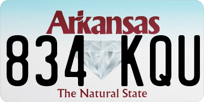 AR license plate 834KQU