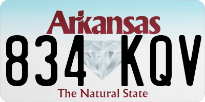 AR license plate 834KQV