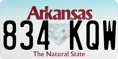 AR license plate 834KQW