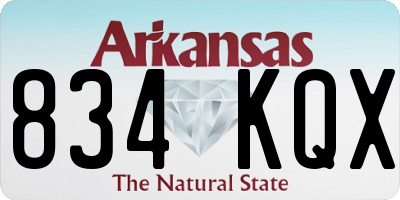 AR license plate 834KQX