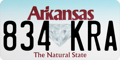 AR license plate 834KRA