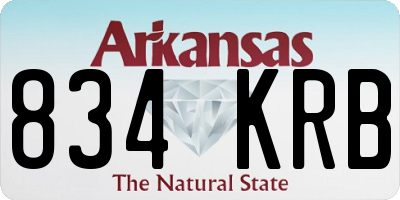 AR license plate 834KRB