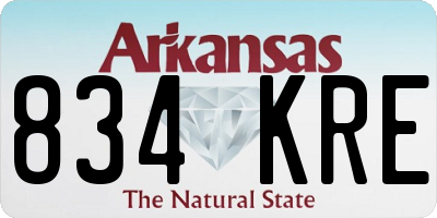 AR license plate 834KRE