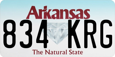 AR license plate 834KRG