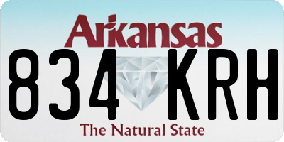 AR license plate 834KRH