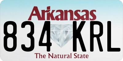 AR license plate 834KRL