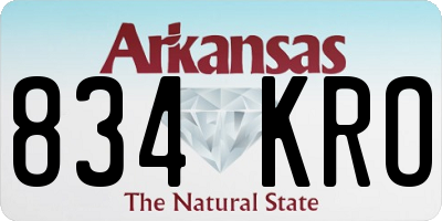 AR license plate 834KRO
