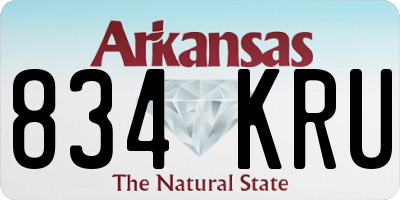 AR license plate 834KRU