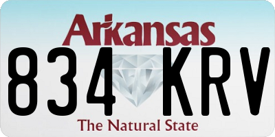 AR license plate 834KRV