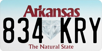 AR license plate 834KRY