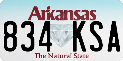 AR license plate 834KSA
