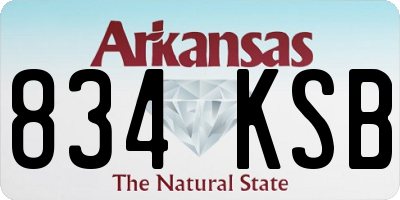AR license plate 834KSB