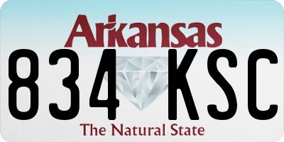 AR license plate 834KSC