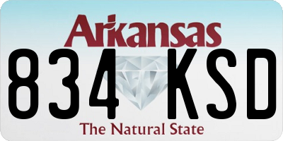 AR license plate 834KSD