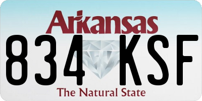 AR license plate 834KSF