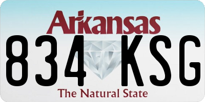 AR license plate 834KSG