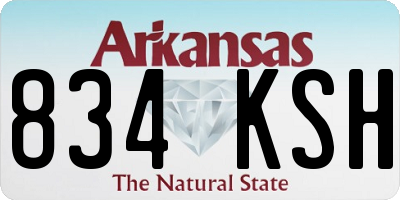 AR license plate 834KSH