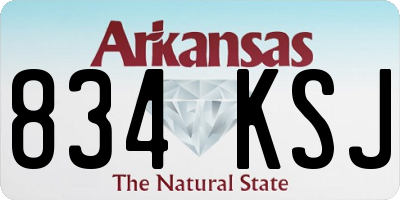 AR license plate 834KSJ