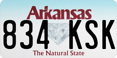 AR license plate 834KSK